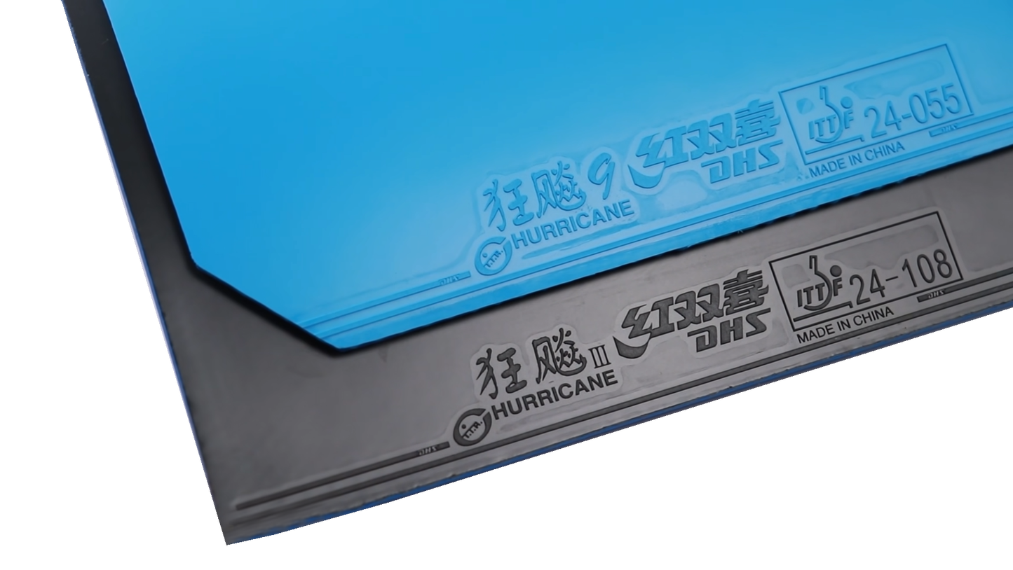 DHS Hurricane 9 2,15mm Mittel 38 Belag Blau - DXDS019-6