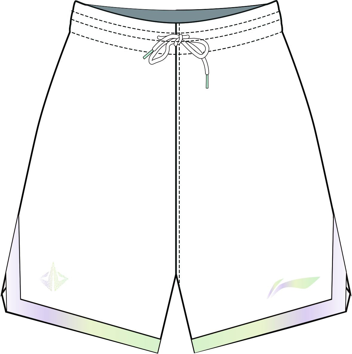 Unisex Basketball Competition-Dress TEAM (Set with Tank and Shorts) White - AATT013-4