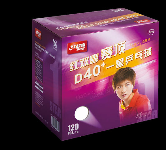 CD40CY0-DHS Tischtennisball "CELL-FREE-DUAL" 1 Stern 40 mm+ Orange (120 St./Kiste) DXAN004-3