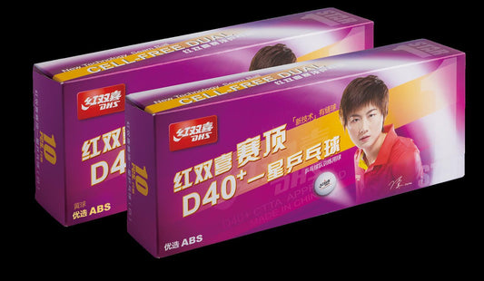 CD40C-DHS Tischtennisball "CELL-FREE-DUAL" 1 Stern 40 mm+ Weiß (10 St./Kisten) DXAL007-2