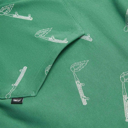 Unisex Skateboard Casual Hoody "Boards" green - AWDT955-2