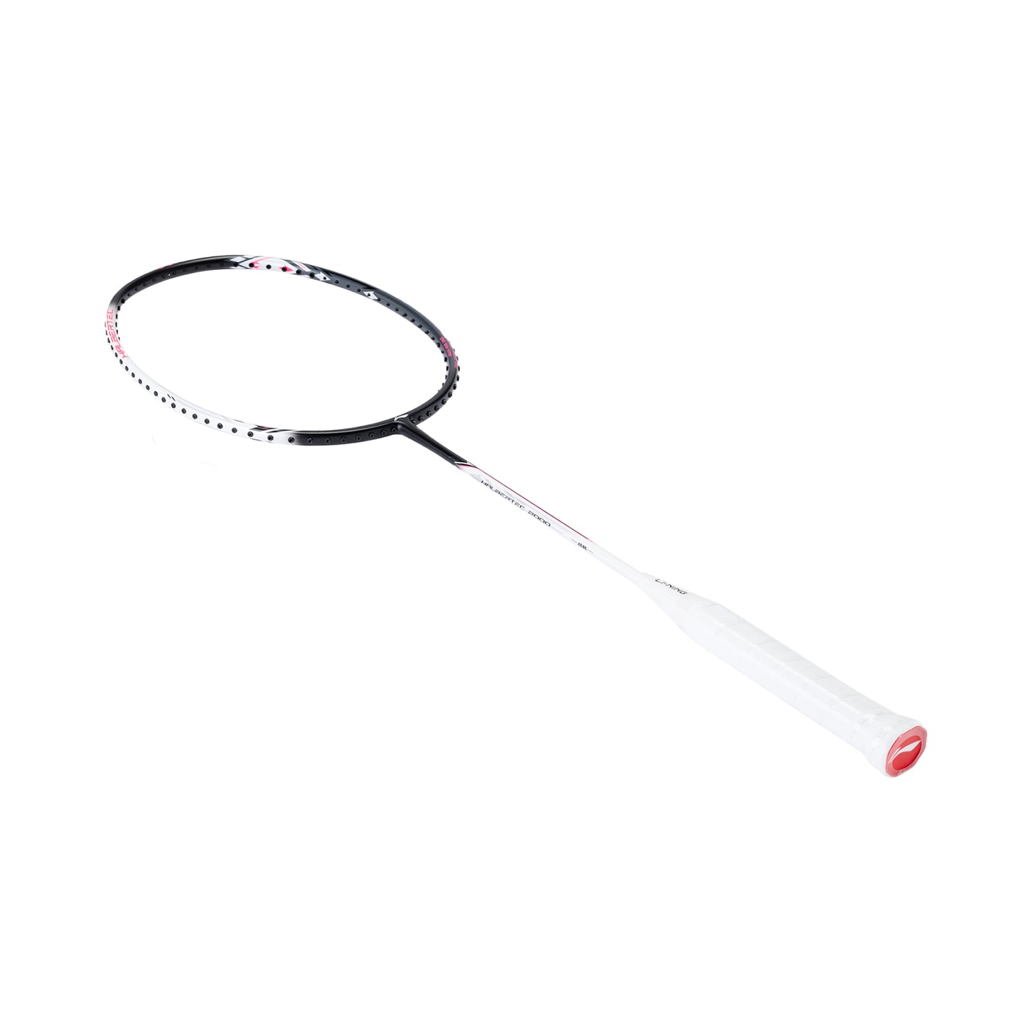 Badmintonschläger HalberTec 2000 (4U) white/black- bespannt  - AYPT377-40
