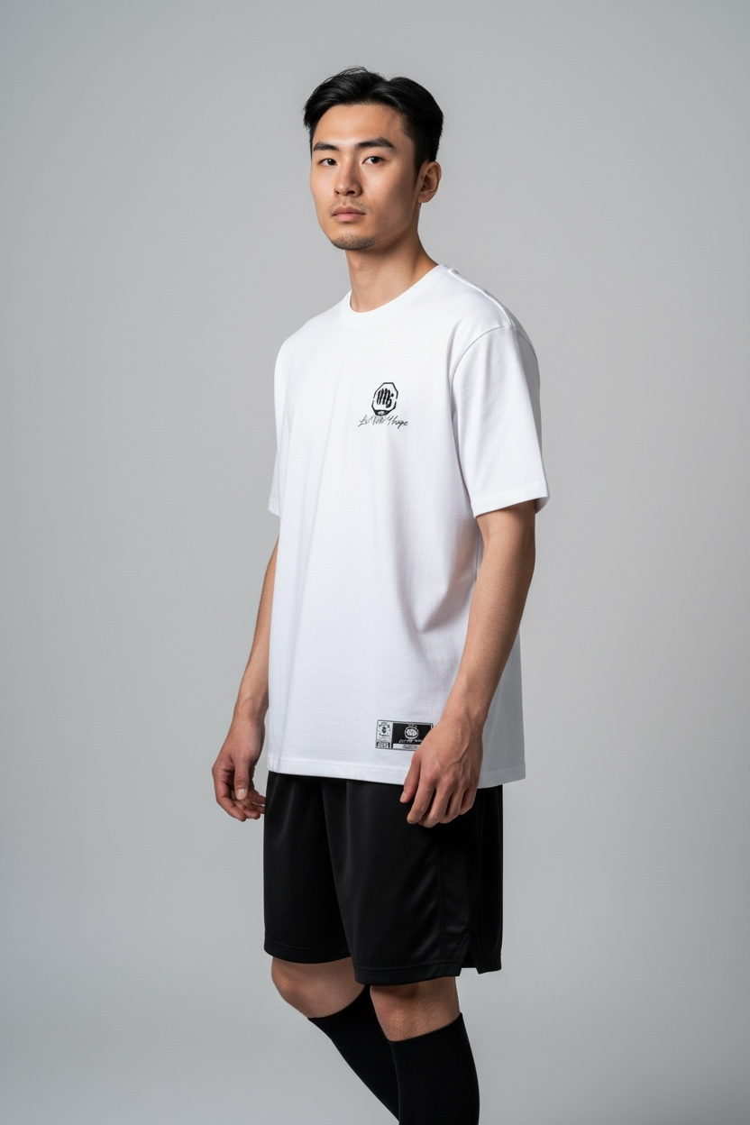 Unisex Basketball T-Shirt "BADFIVE" No-War weiß - AHST281-1