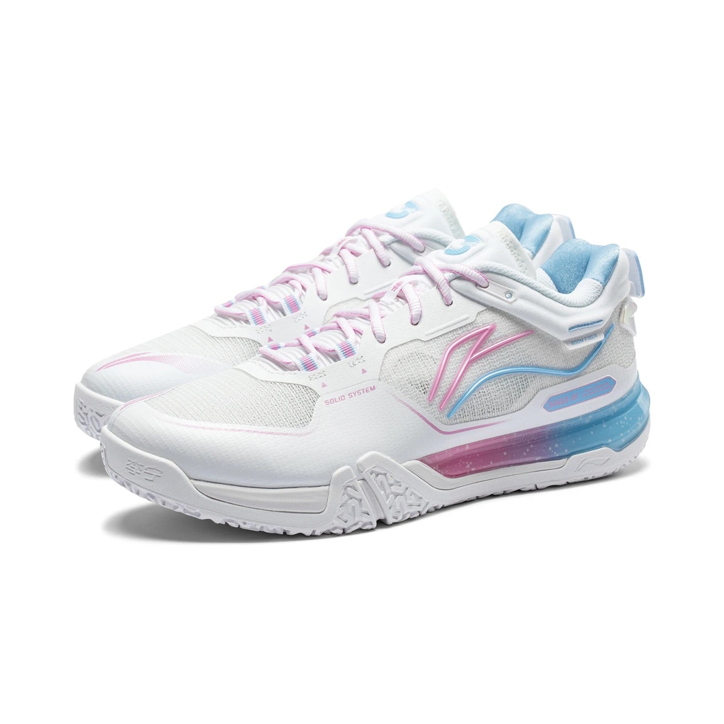 Unisex Badmintonshoe Saga 3 Pro - white - AYAV001-1