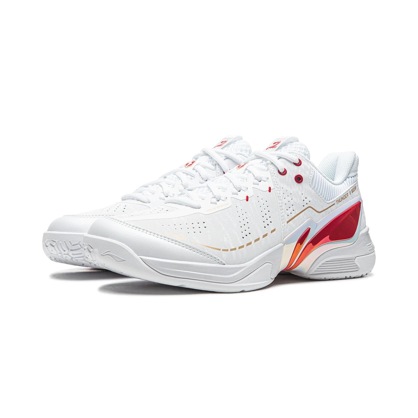 Unisex Badmintonshoe Donner 2 Pro - white/red  - AYAW001-5