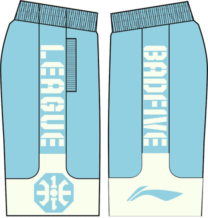 Unisex Basketball-Short "Anti-Warrior" Badfive BIG Lightblue-White - AAPT045-7