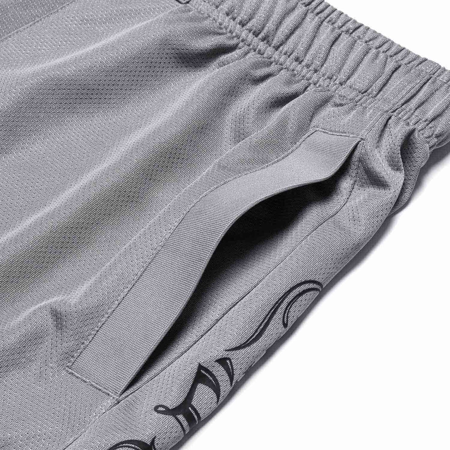 Unisex Basketball-Short "Anti-Warrior" Badfive BIG Grey-Black - AAPT045-9