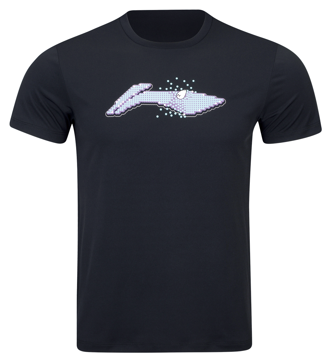 Sport ''Logo Pixel'' T-Shirt schwarz - AHSW069-1