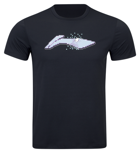 Sport ''Logo Pixel'' T-Shirt schwarz - AHSW069-1