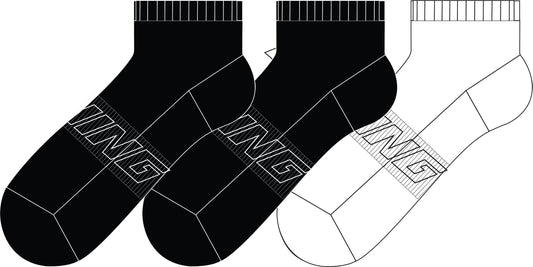 Unisex SportsSocks low-cut 3-pack "Classic" black/white - AWST111-1