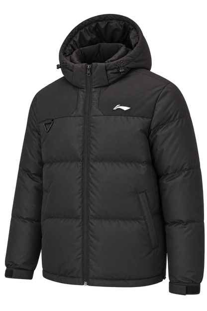 Li-Ning Herren Daunenjacke mit Kapuze schwarz - AYMS213-1