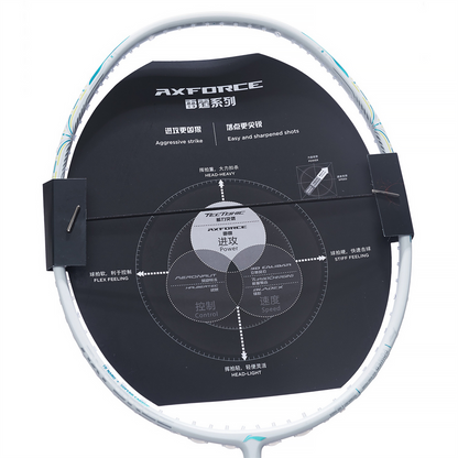 Badmintonracket AXFORCE 60 (5U) White - unstrung - AYPT055-1/AYPT281-5