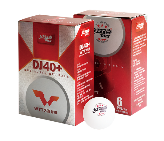 DHS Ball DJ40 WTT White (6 Pack) DXAR002-1/DXAV001-2